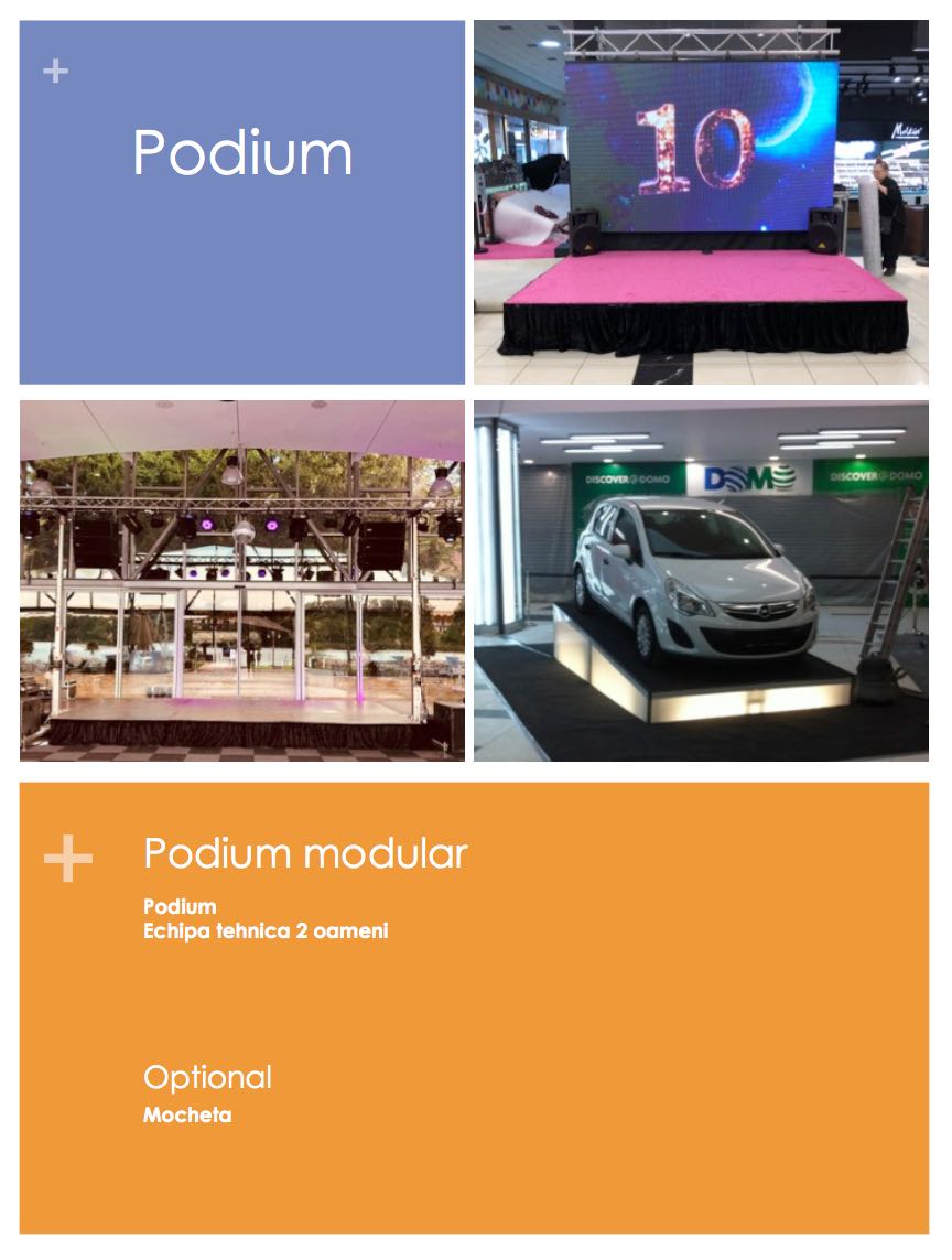 inchiriere podium evenimente