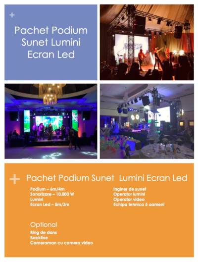 inchiriere podium sunet lumini